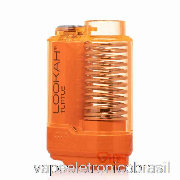 Vape Recarregável Lookah Tartaruga 510 Bateria Laranja